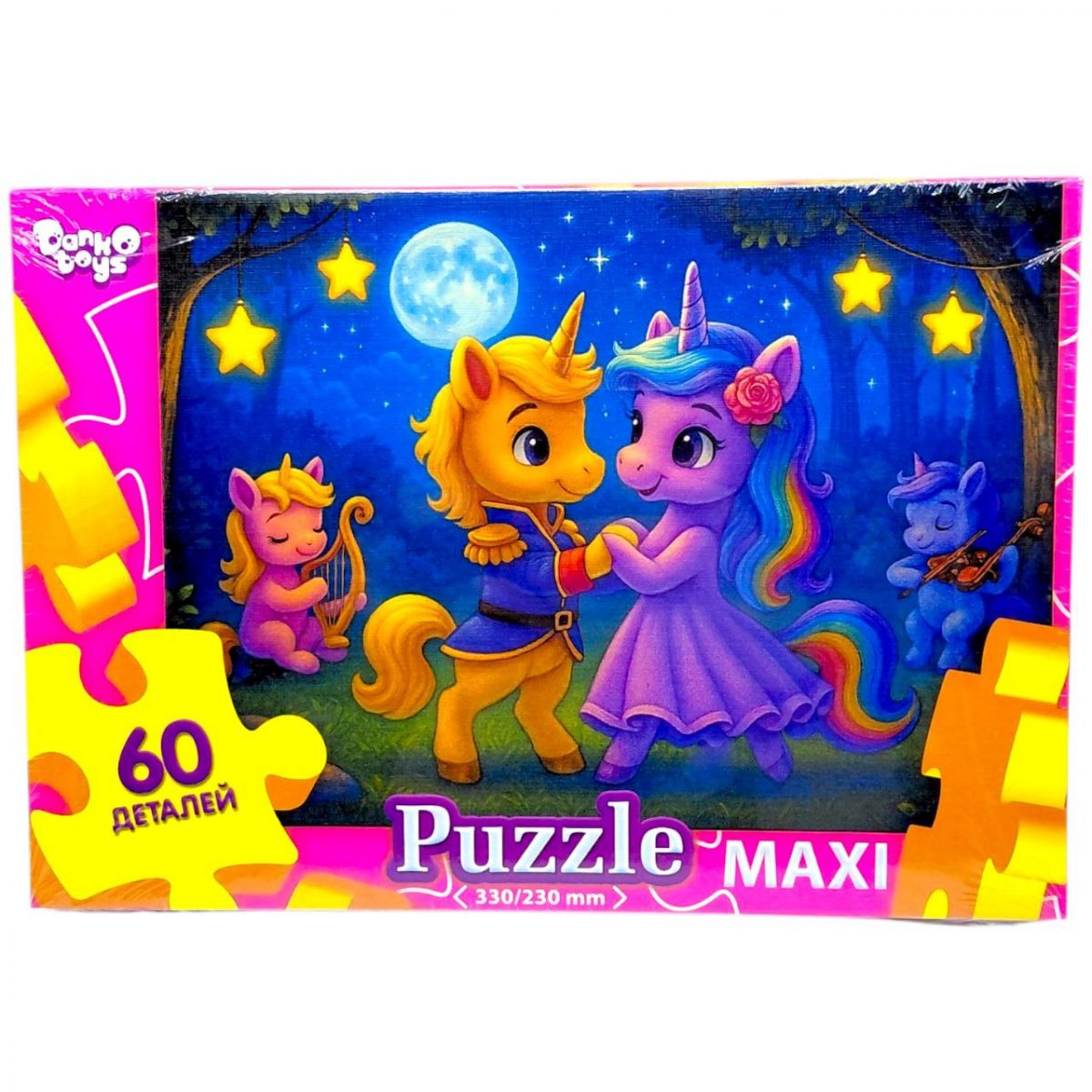 МАКСІ ПАЗЛИ на 60 ЕЛЕМЕНТІВ (Побачення єдинорогів)  фото 1