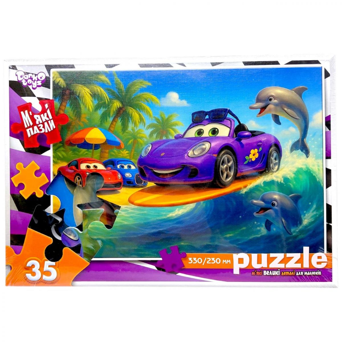 МʼЯКІ ПАЗЛИ 35 ЕЛЕМЕНТІВ (ТАЧКИ НА ПЛЯЖІ)  фото 1