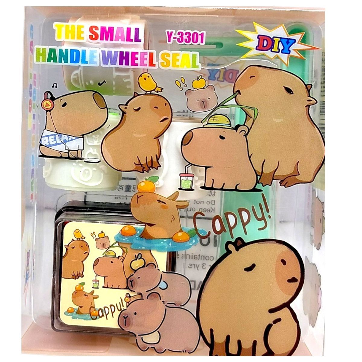 Набір для творчості штампики-ролики 5 предметів "Капібара" (45203)  фото 1