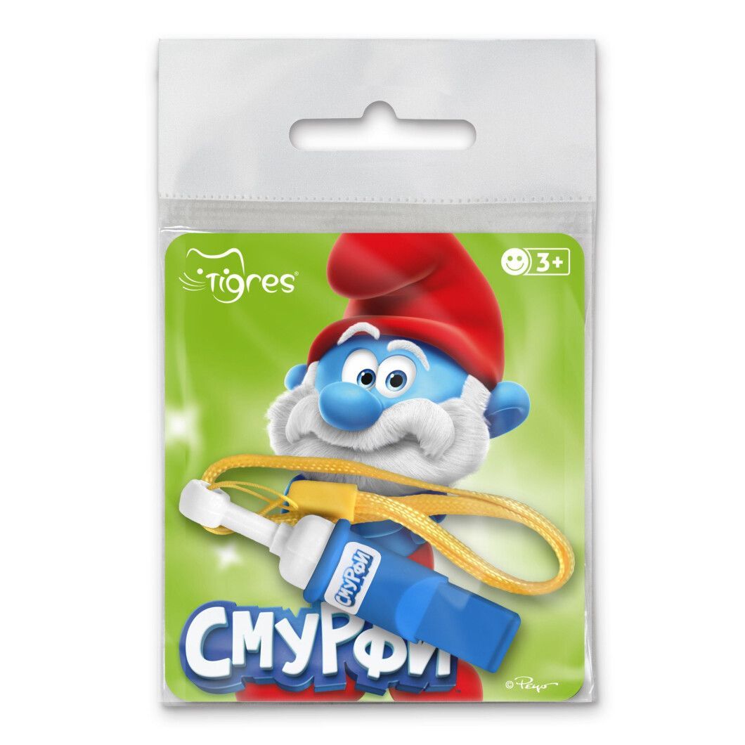 Свисток спортивний з ремінцем, СМУРФИ (Мікс видів)  фото 1