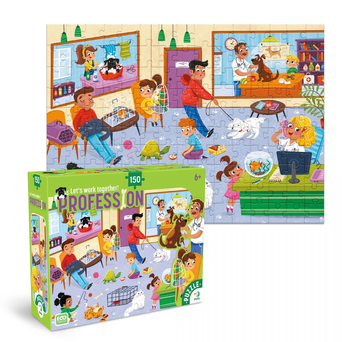 Пазл «Професії.  Ветеринар» 150 елементів  фото 1