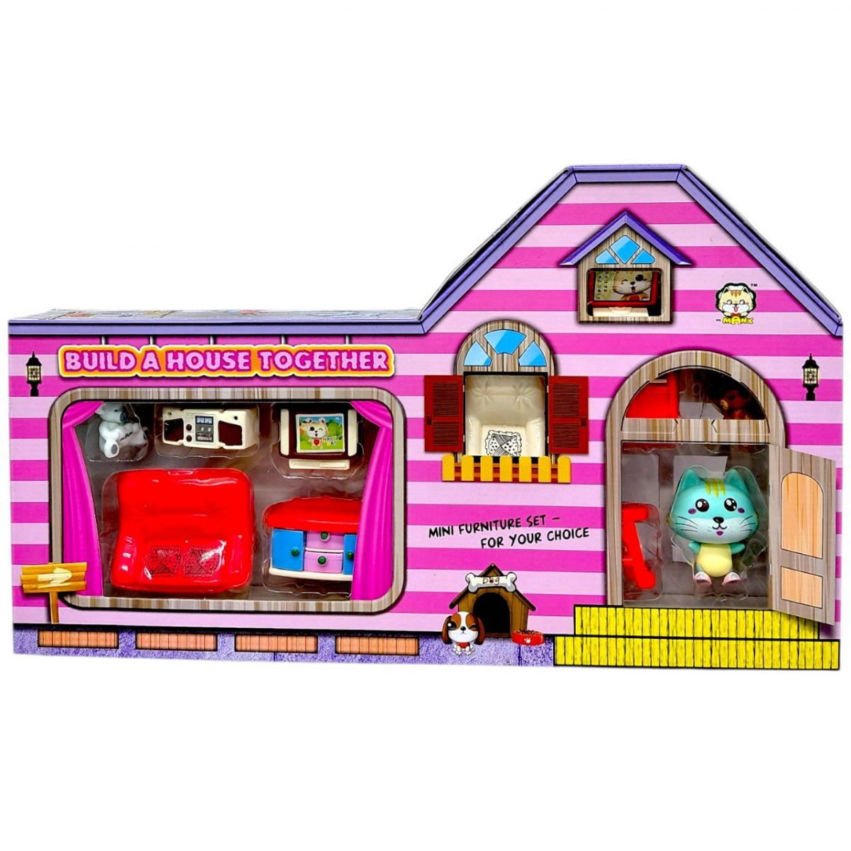 Набір кімната іграшкова з меблями (РОЖЕВА)  фото 1