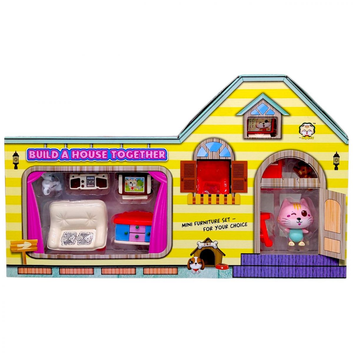 Набір кімната іграшкова з меблями Нappy Family (ЖОВТИЙ)  фото 1