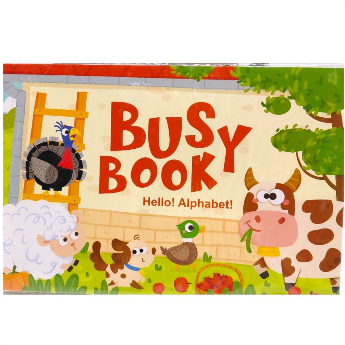 Логічна книжка, 6 сторінок, абетка, елементи на липучках, в пакеті  фото 1