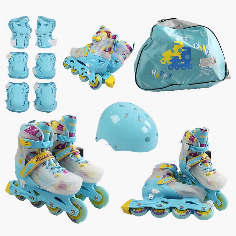 Ролики размер 35-38(6) колеса PU, d – 9 см, алюминиевая рама, подсветка колес, подшипник ABEC-7, в коробке  фото 1