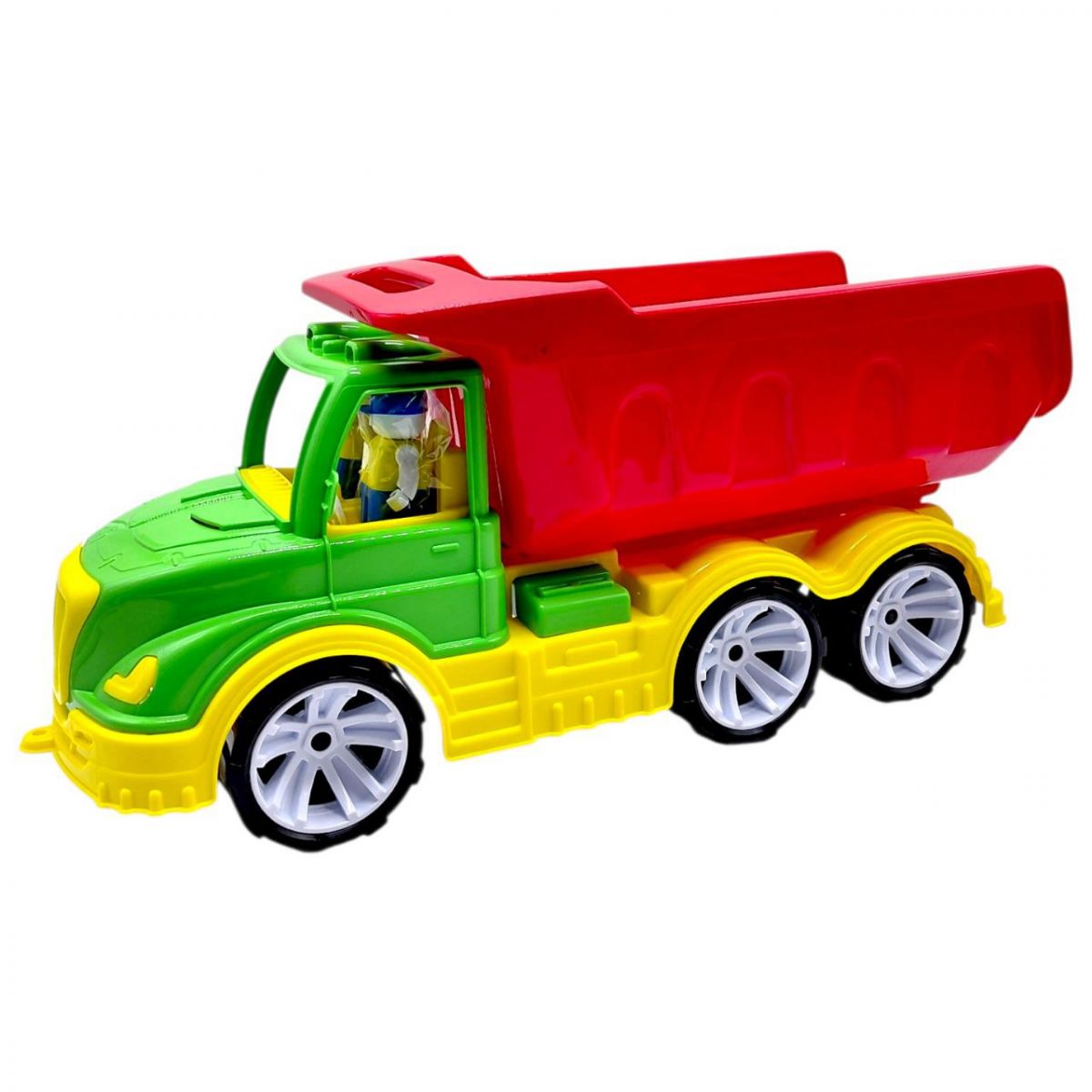 Пластикова машинка Самоскид Mati, ЗЕЛЕНО/ЧЕРВОНИЙ  фото 1