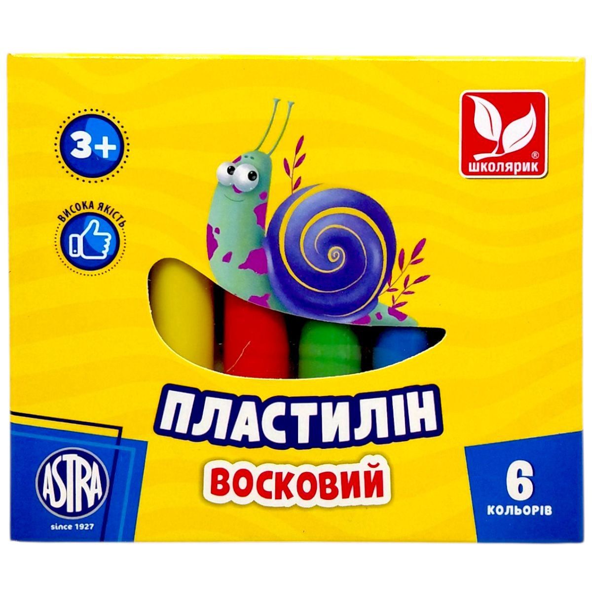 Пластилін круглий 6 кольорів  фото 1