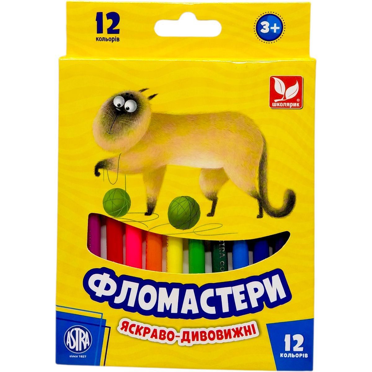 Фломастери 12 кольорів  фото 1