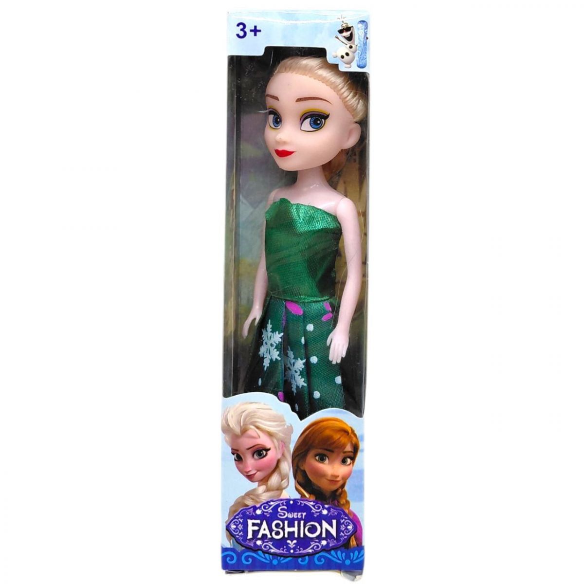 Лялька в стилі казкової принцеси "FROZEN" (ЗЕЛЕНА)  фото 1