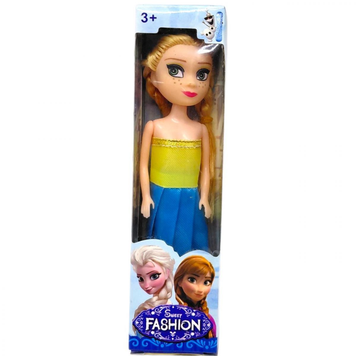 Лялька в стилі казкової принцеси "FROZEN" (Жовто-блакитна)  фото 1