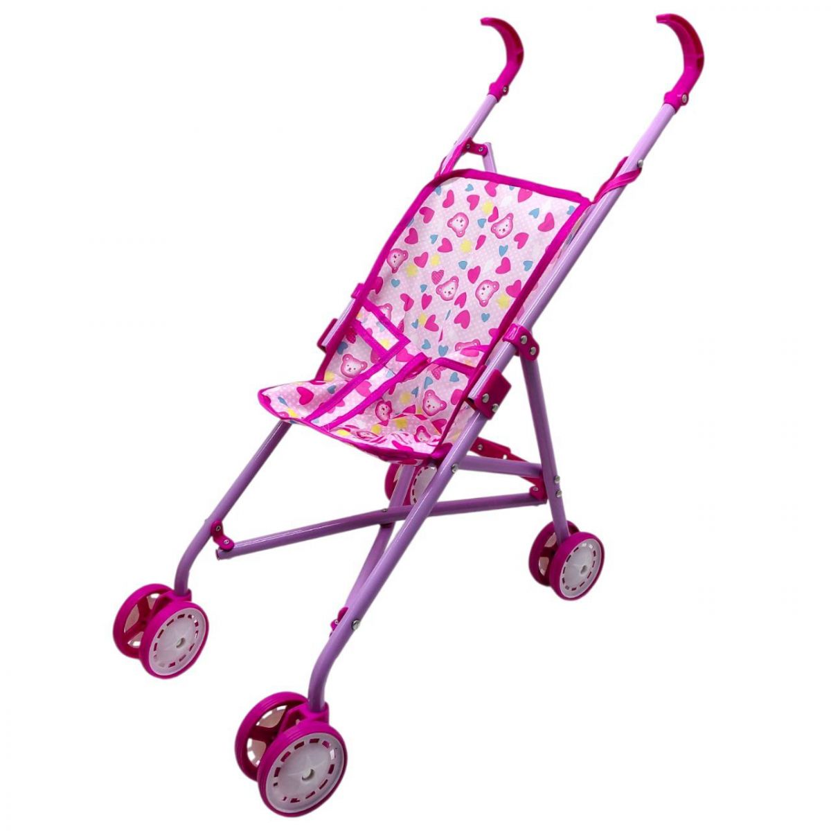 Коляска-тростина886AB "Ведмедики" (РОЖЕВА)  фото 1