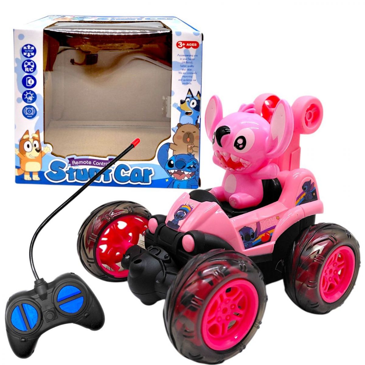Машина р/к  STUNT CAR STITCH (РОЖЕВА)  фото 1