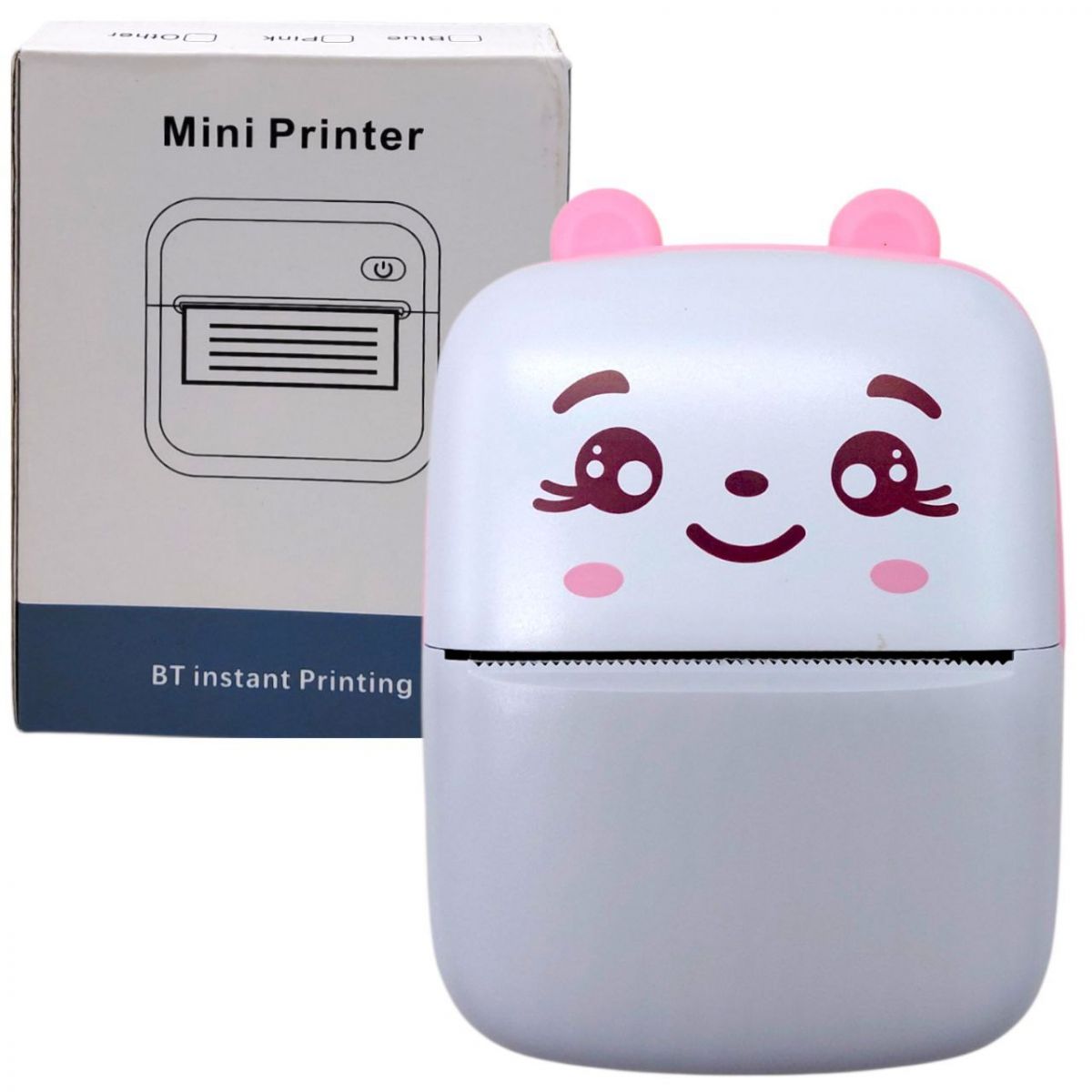 Портативний принтер із термодруком Bluetooth Hand Mini Printer (РОЖЕВИЙ)  фото 1