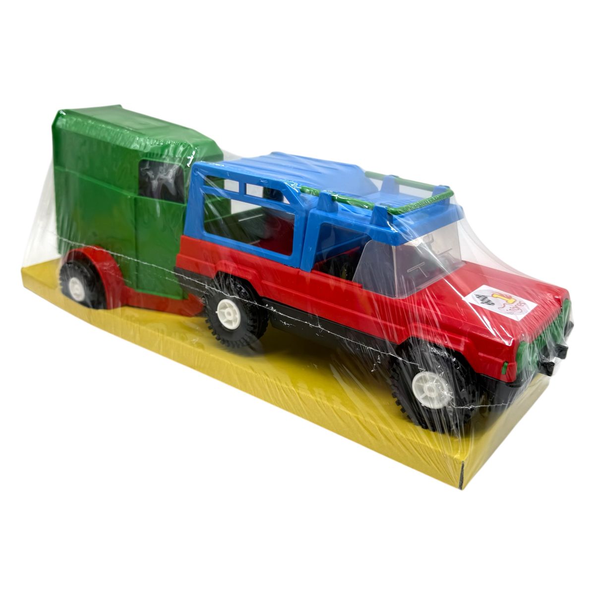 Машина "Мерс з коневози" (червоний + зелений коневоз)  фото 1