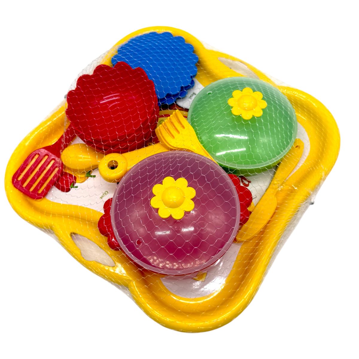 Набір посуду столовий Піца на підносі (ЖОВТИЙ)  фото 1