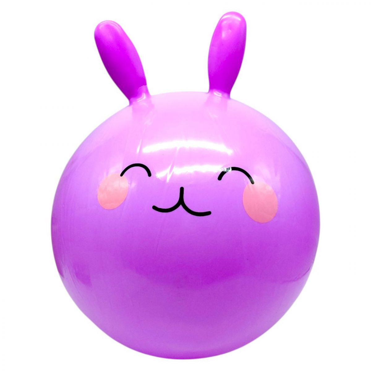 М`яч для фітнесу, діаметр 43 см, висота з вушками 53 см, у пакеті (ФІОЛЕТОВИЙ)  фото 1