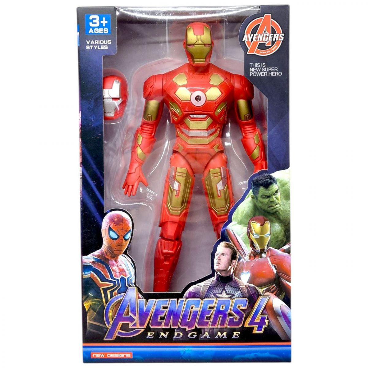 Герой MARVEL 26 см, підсвічування, в коробцІ (ЗАЛІЗНА-ЛЮДИНА)  фото 1