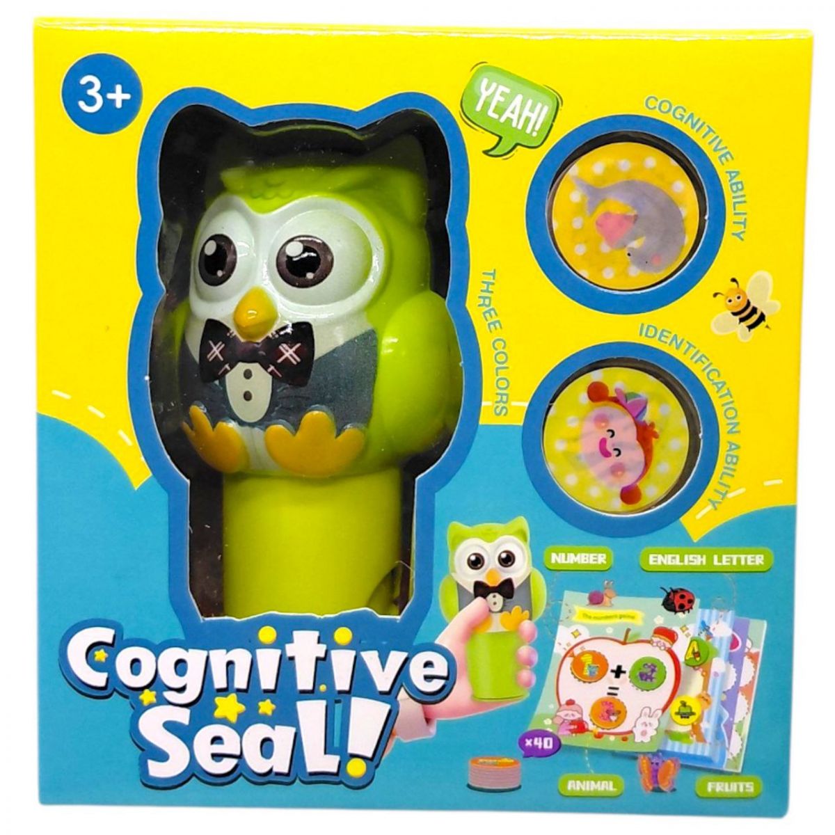 Набір печаток "СОВА" в коробці  (ЗЕЛЕНИЙ)  фото 1