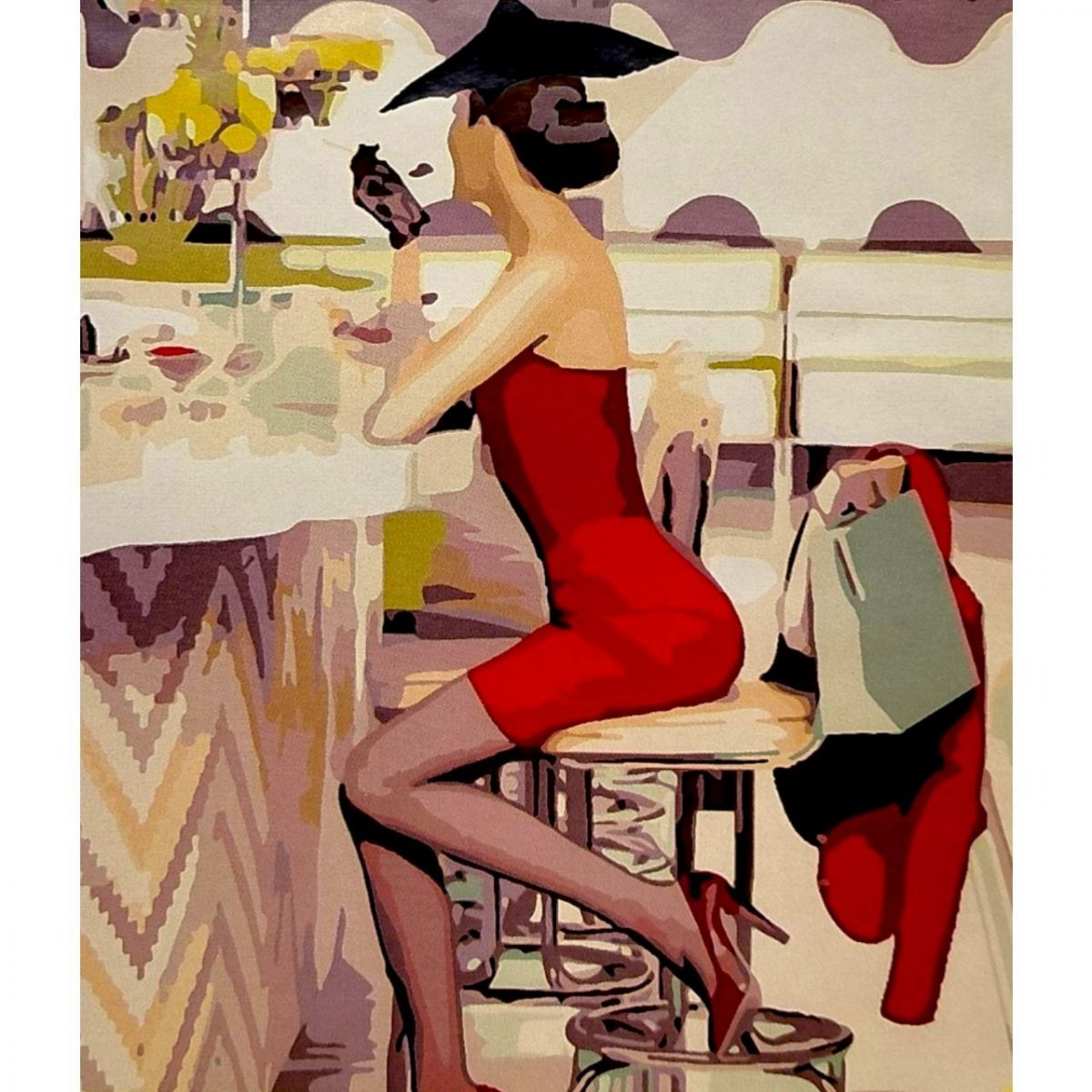 Картина по номерах "У барной стiйцi" 40*50 см  фото 1