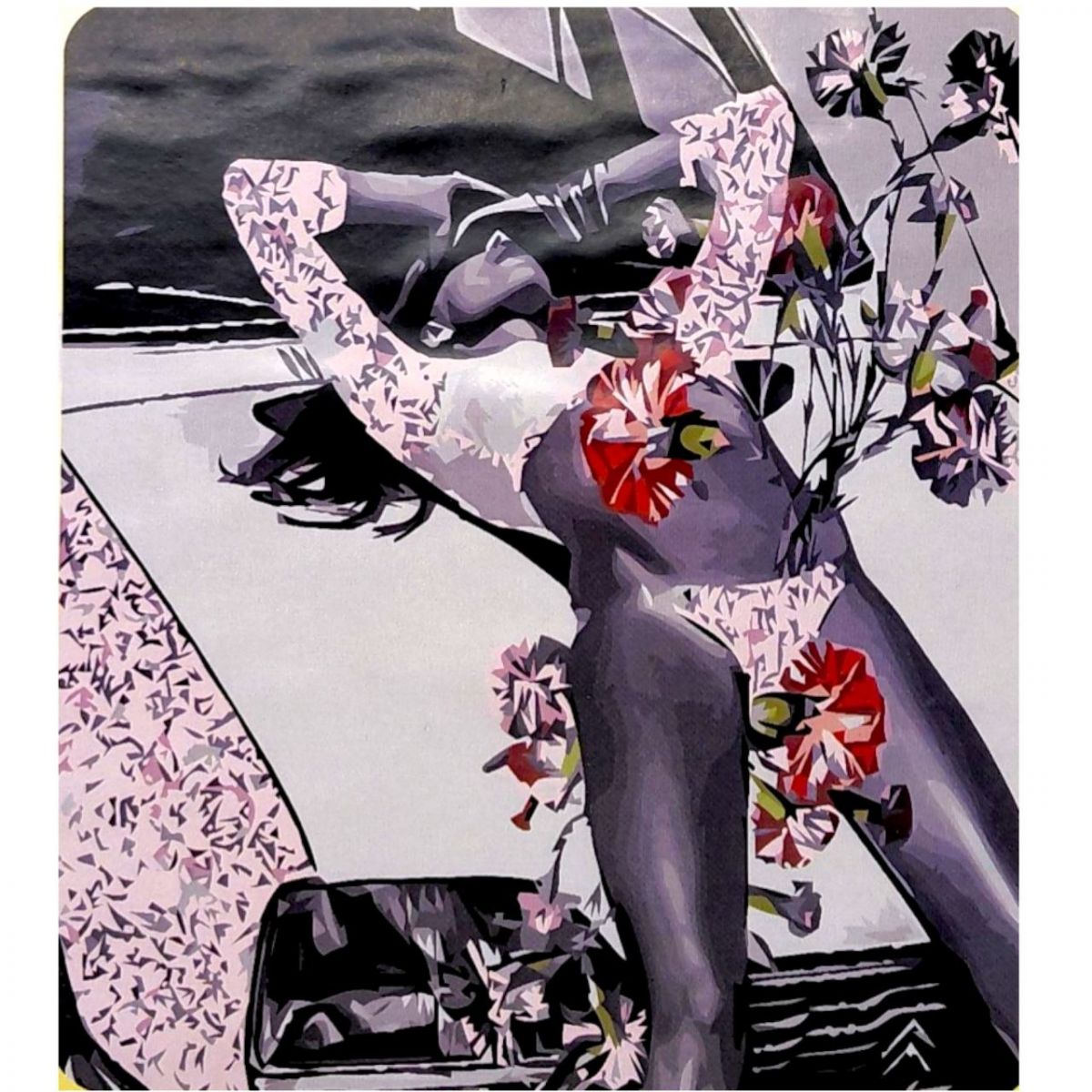 Картина по номерам "Девушка на авто" 40*50 см  фото 1