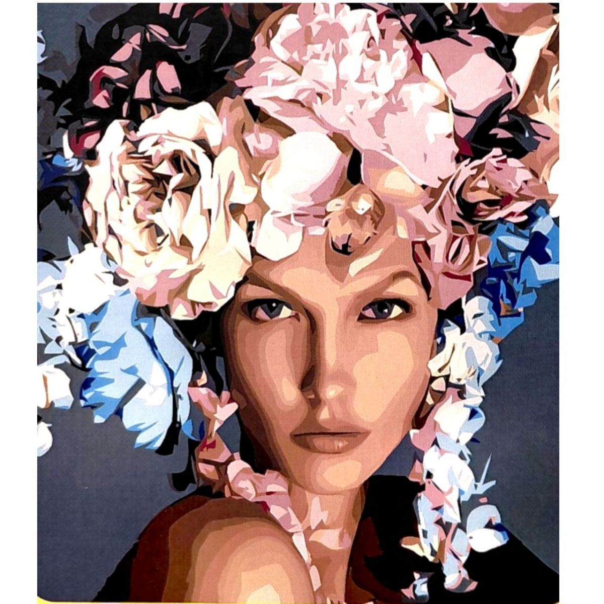 Картина по номерах "Квiткова дiвчина" 40*50 см  фото 1