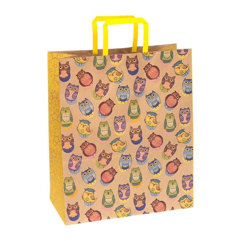 Пакет паперовий з ручками бурий (5 шт в пакуванні) 32х15х38 см  фото 1