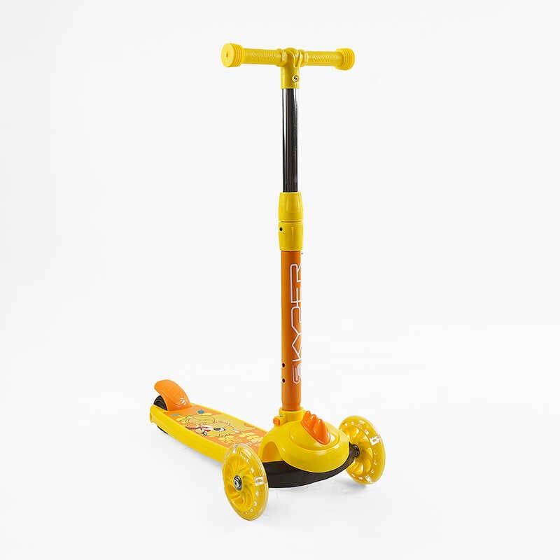 Самокат триколісний Skyper колеса PVC зі світлом, кермо з`ємне  фото 1