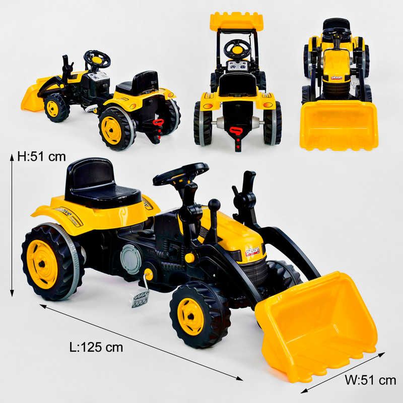 Экскаватор педальный с ковшом Pilsan, цвет ЖЕЛТЫЙ  фото 1