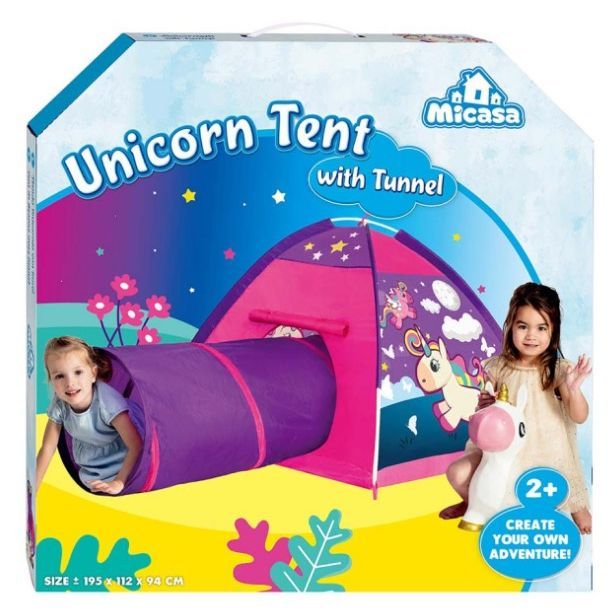 Уценка.  Палатка "Единорог" с тоннелем 195х112х94 см - ПОВРЕЖДЕНА УПАКОВКА  фото 1