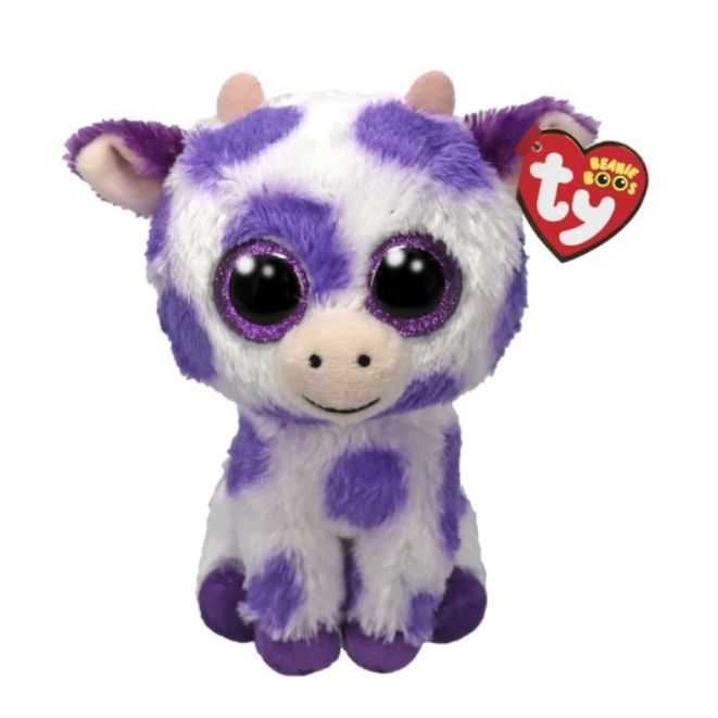 Уценка.  Детская игрушка мягкая "BEANIE BELLIES.  Корова ETHEL" 17 см (10 октября) - ПОВРЕЖДЕНА УПАКОВКА  фото 1