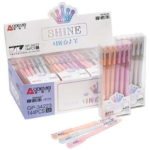 Ручка гелева "пиши-стирай" "Shine" 0,5мм, синій (36776)  фото 1