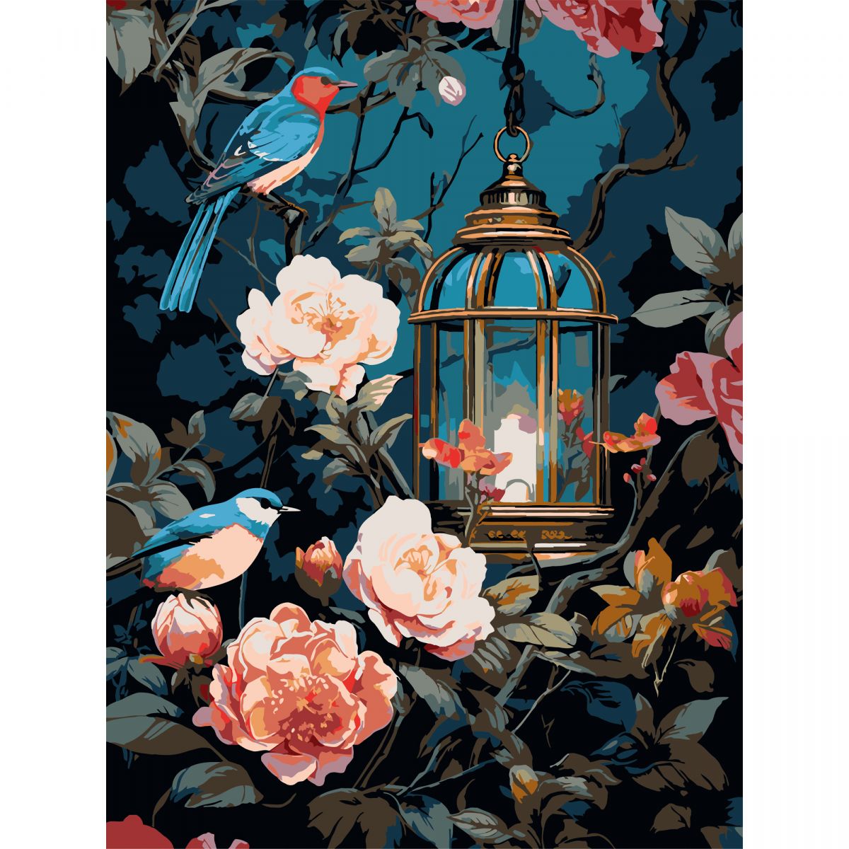 Картина по номерах "Квіткова ніч" 30х40 см  фото 1