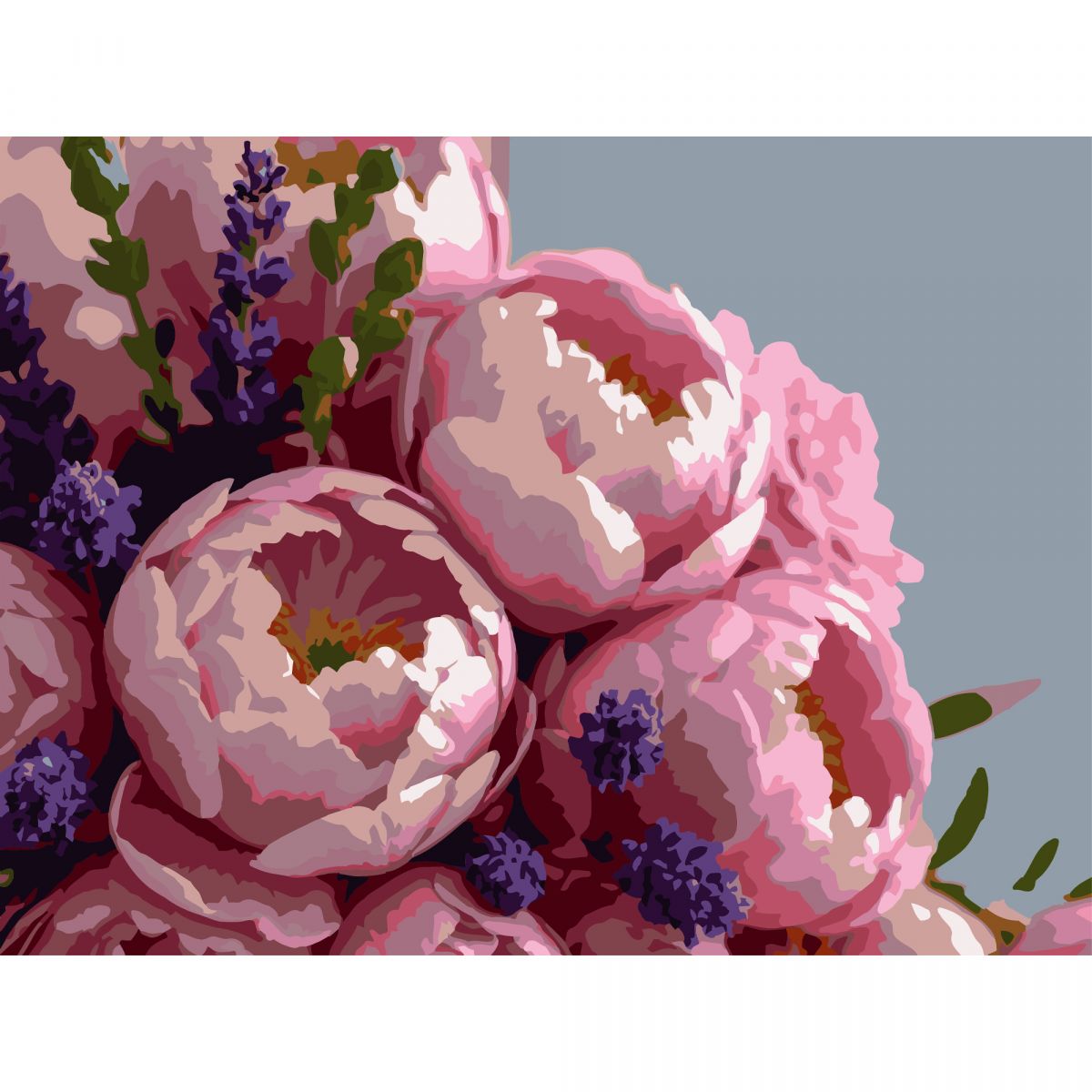 Картина по номерах "Пишні півонії" 30х40 см  фото 1