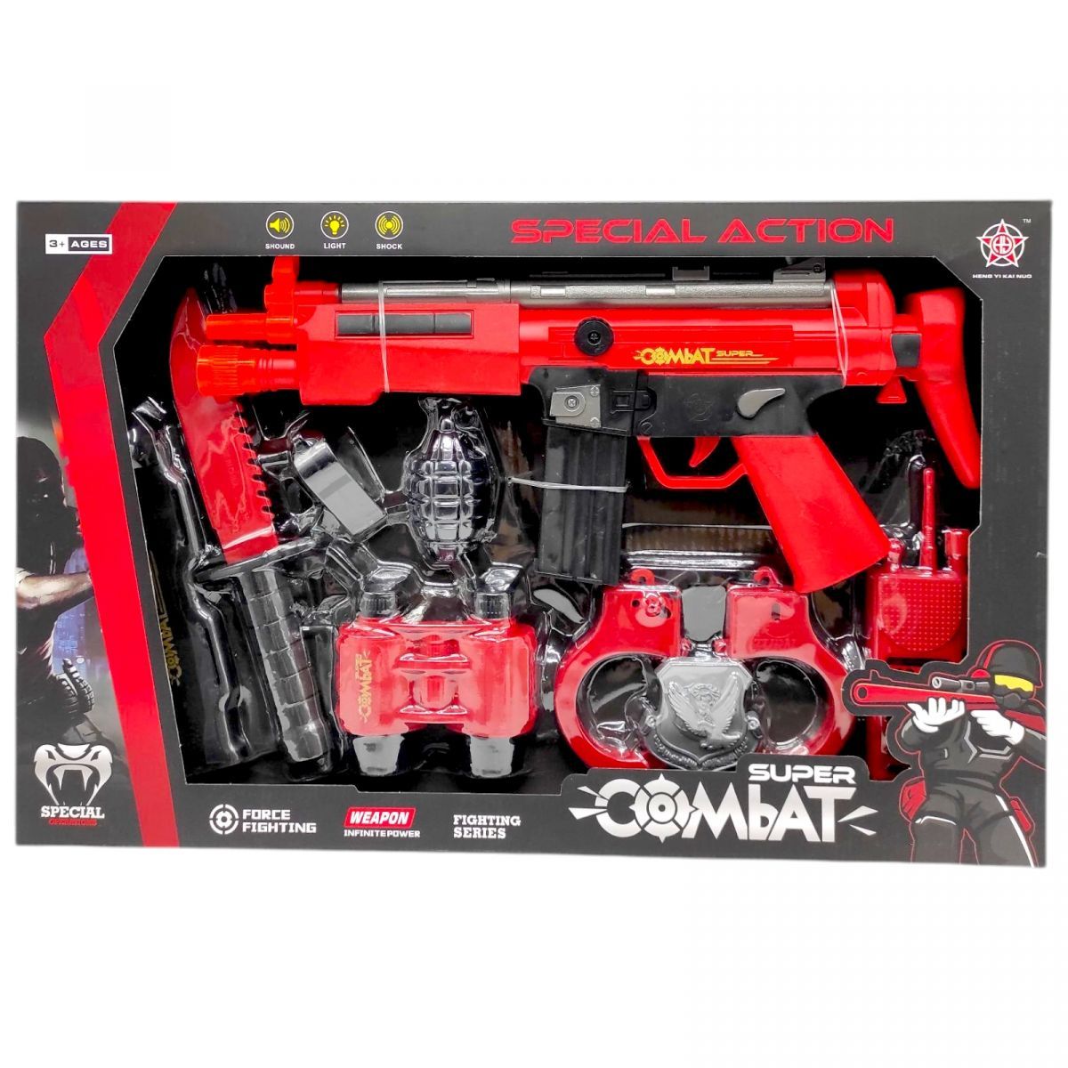 Уцінка.  Військовий набір (музика, світлові ефекти, вібрація, на батарейках) Пошкоджена упаковка  фото 1