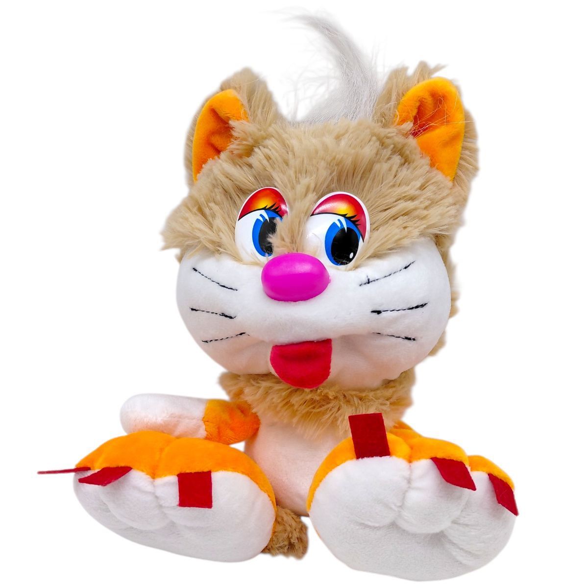 Мʼяка іграшка "Коротишка кіт", 14х20х24 (ПОМАРАНЧЕВИЙ)  фото 1