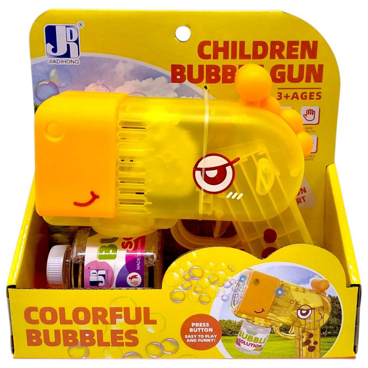 Мильні бульбашки (пістолет, світло), короб.  20*10*20 см  фото 1