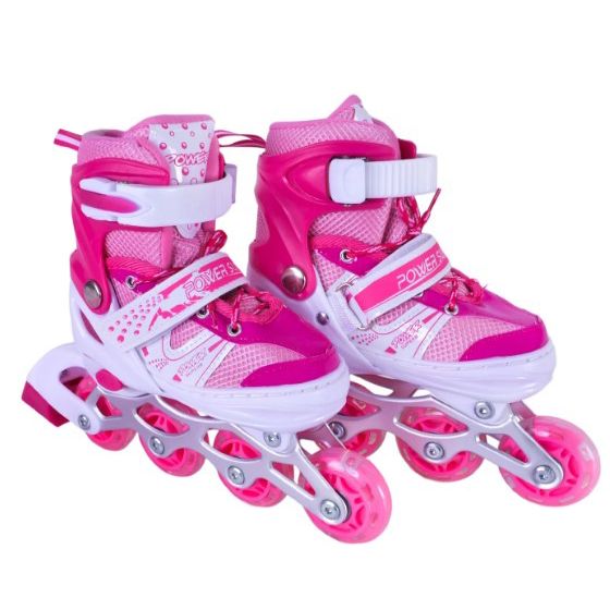 Роликові ковзани розмір S (30-33) колеса PVC (РОЖЕВІ)  фото 1