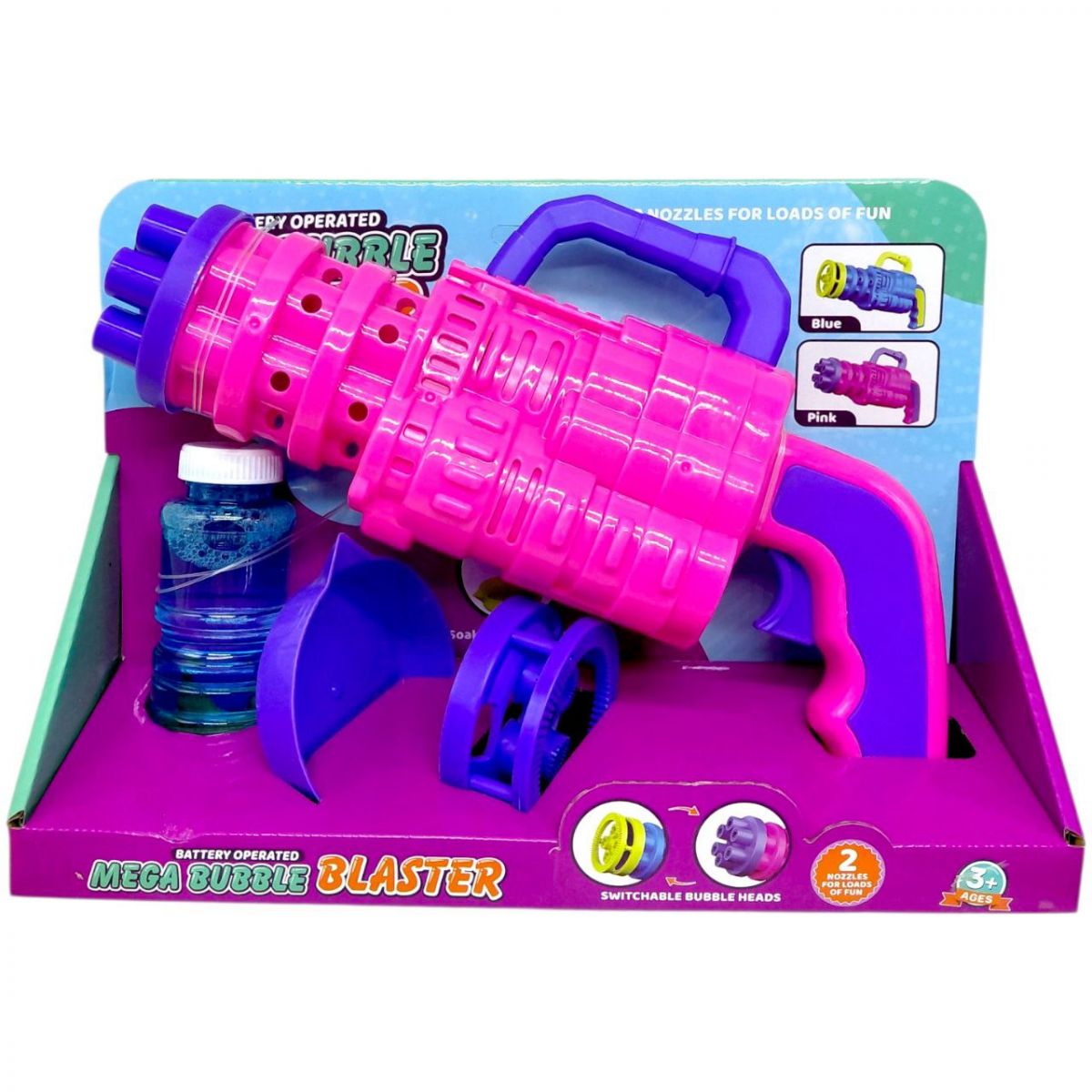 Пістолет з мильними бульбашками (РОЖЕВИЙ)  фото 1