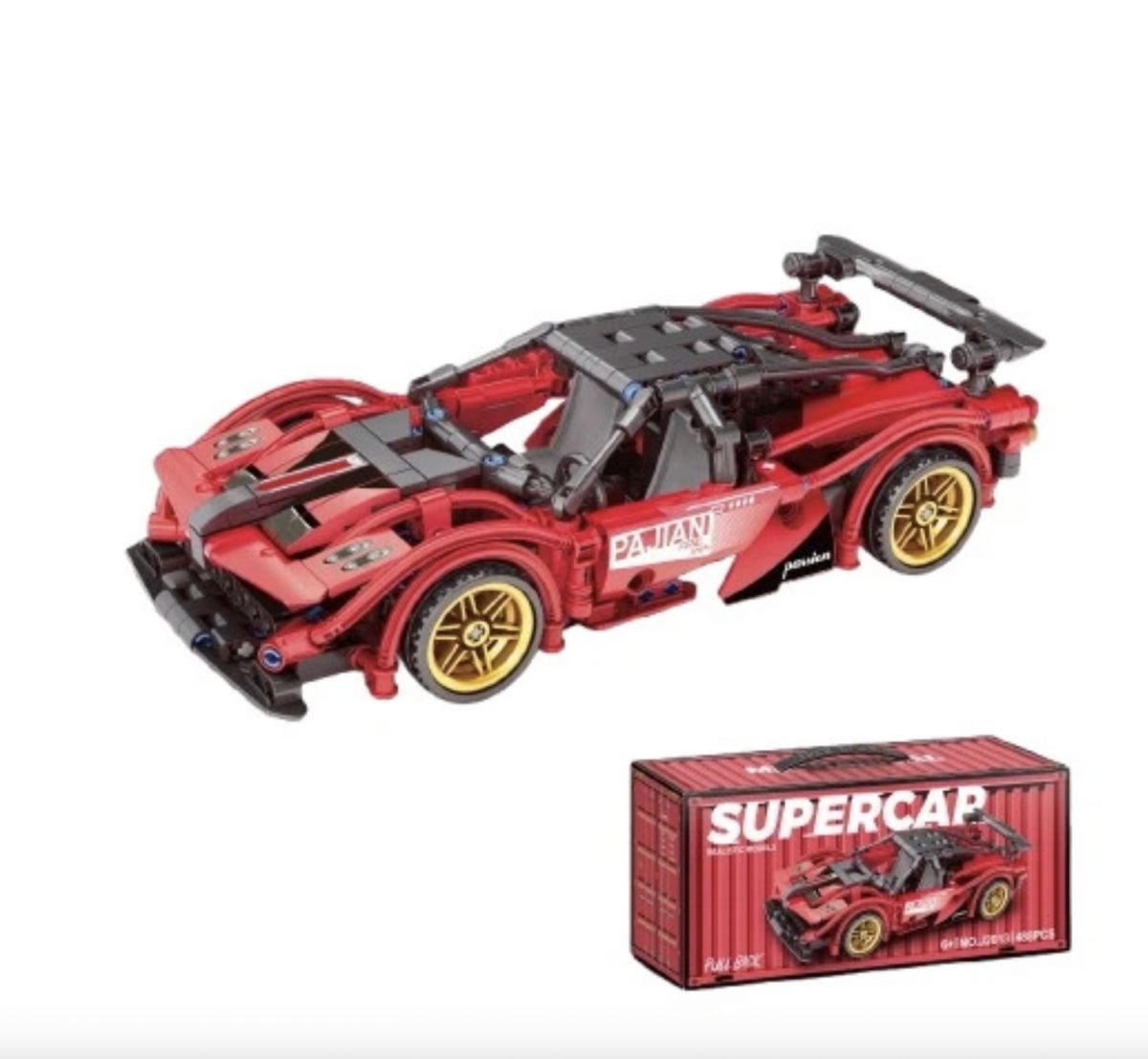 Конструктор "Суперкар" червоний (488 деталей)  фото 1