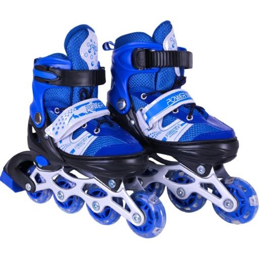 Роликові ковзани розмір L (38-41) колеса PVC (СИНІ)  фото 1