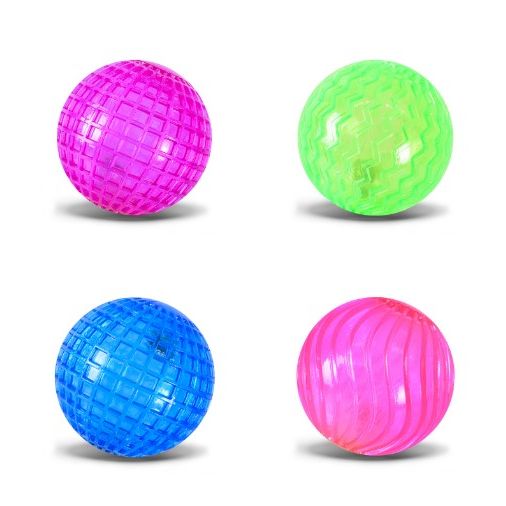 Попрыгунчик мяч, 6,5 см светящийся (микс видов)  фото 1