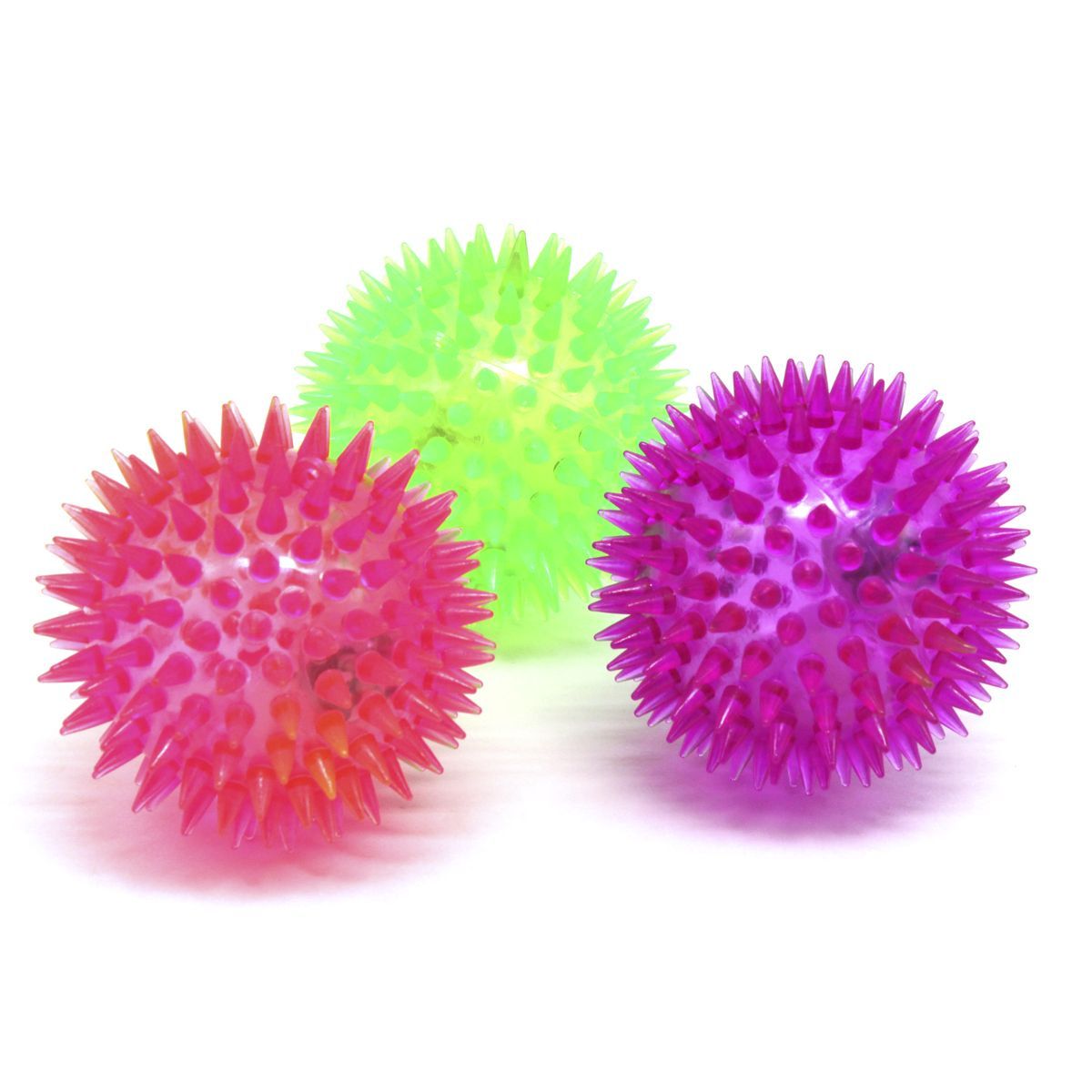 Пострибунчик їжачок, 8,5 см  світиться (мікс кольорів)  фото 1