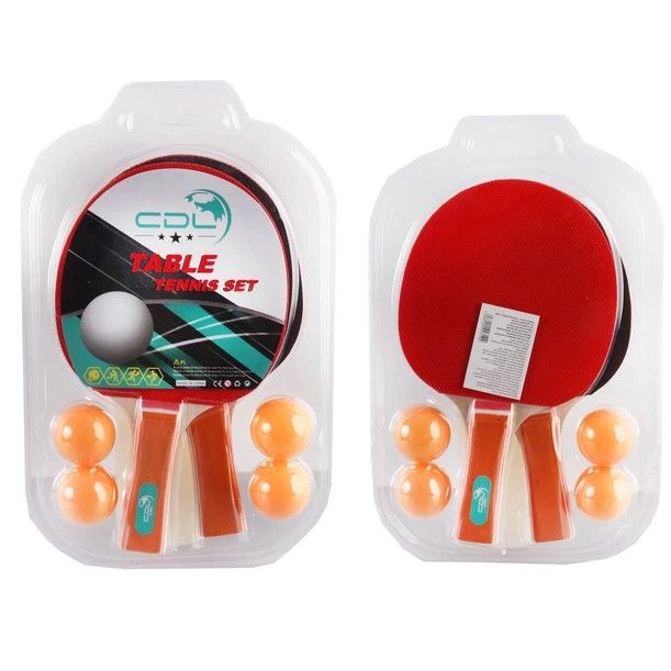 Теніс настільний (2 ракетки, 4 мʼячики) слюда  фото 1
