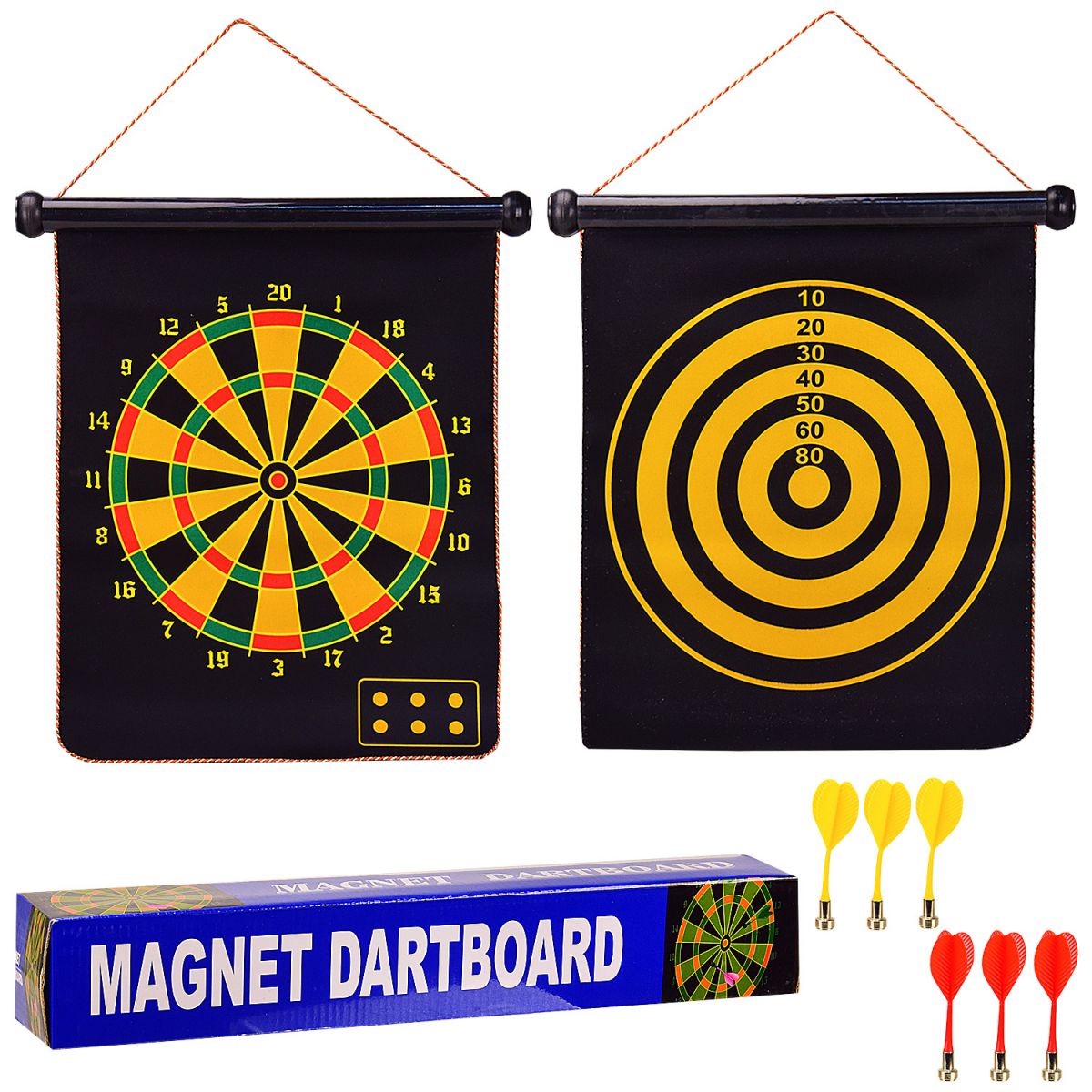 Дартс магнітний тканинний 15" з дротиками, в коробці  фото 1