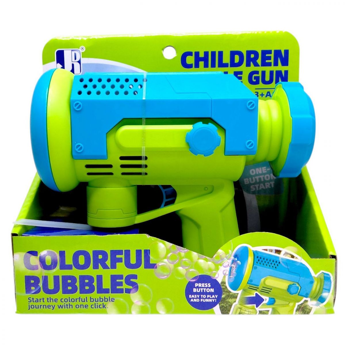 Мильні бульбашки пістолет, короб.  (ЗЕЛЕНИЙ)  фото 1