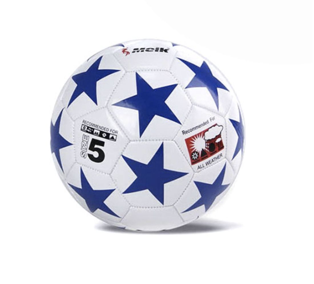Мʼяч футбольний №5, PVC (БІЛО-СИНІЙ)  фото 1