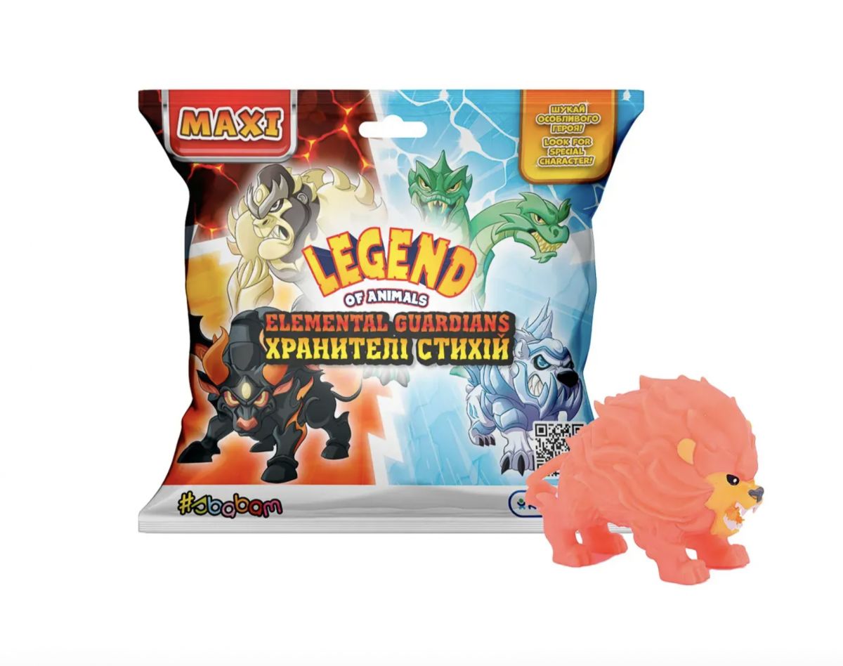 Стретч-іграшка у вигляді тварини серії "LEGEND OF ANIMALS МАКСІ" – ХРАНИТЕЛІ СТИХІЙ (у диспл. ) в асортиментів, вартість за 1 шт  фото 1