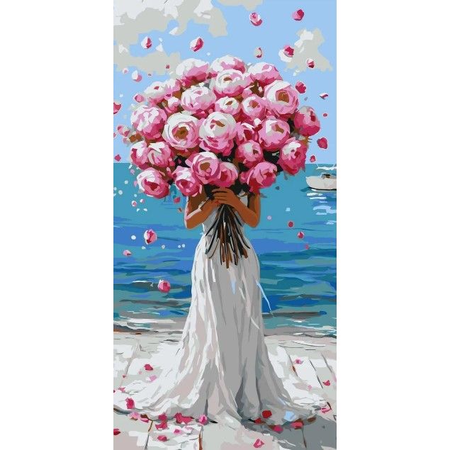 Картина за номерами "Обійми троянд" 40*80 см  фото 1