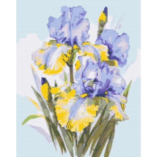 Алмазна мозаїка "Букет ірисів" 40*50 см  фото 1