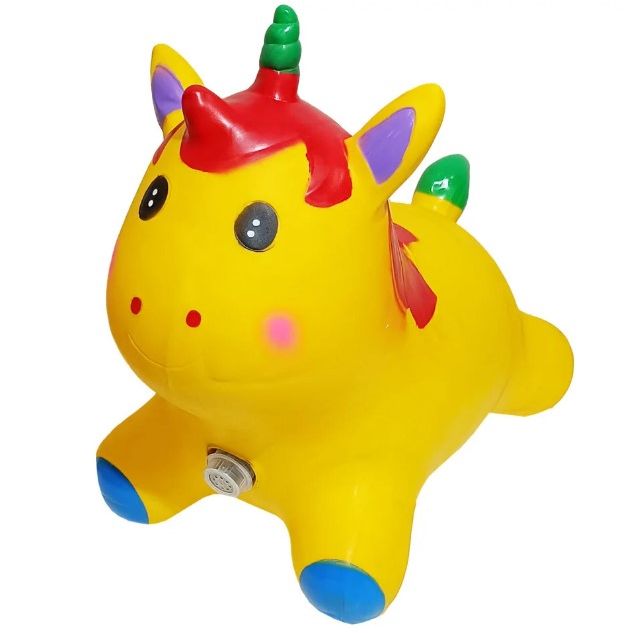 Стрибун резиновый "Единорог" 1400 гр ЖЕЛТЫЙ  фото 1